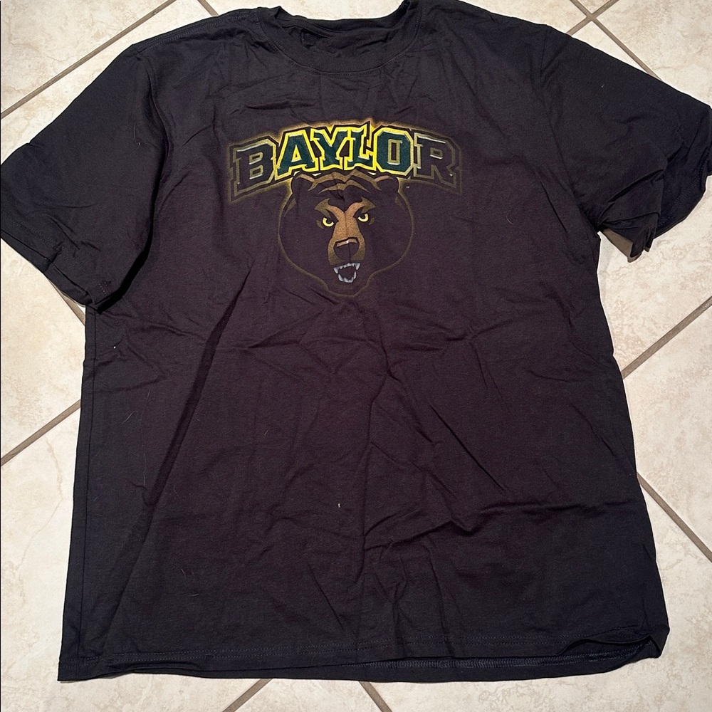 Black Baylor Bears Cotton Short Sleeve Tee size XL  great condition